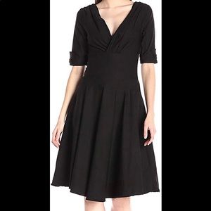 NWT Unique Vintage Women's Plus Size 1950s Delores Swing Dress with Sleeves 4X